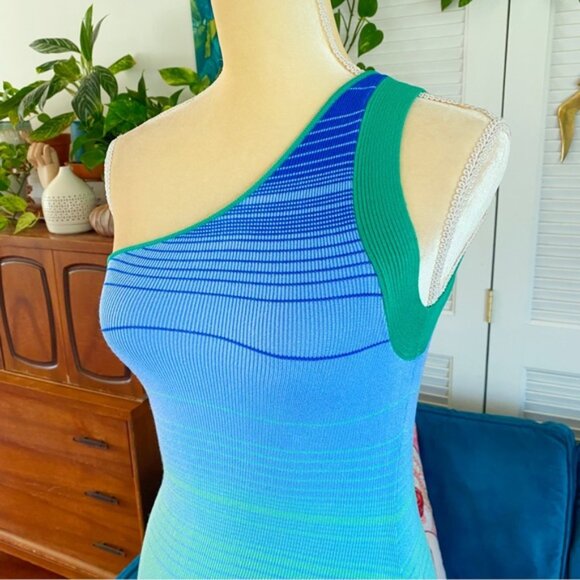 Urban Outfitters | UO Jax One Shoulder Mini Dress Ribbed Sweater Knit New Medium - Picture 7 of 16